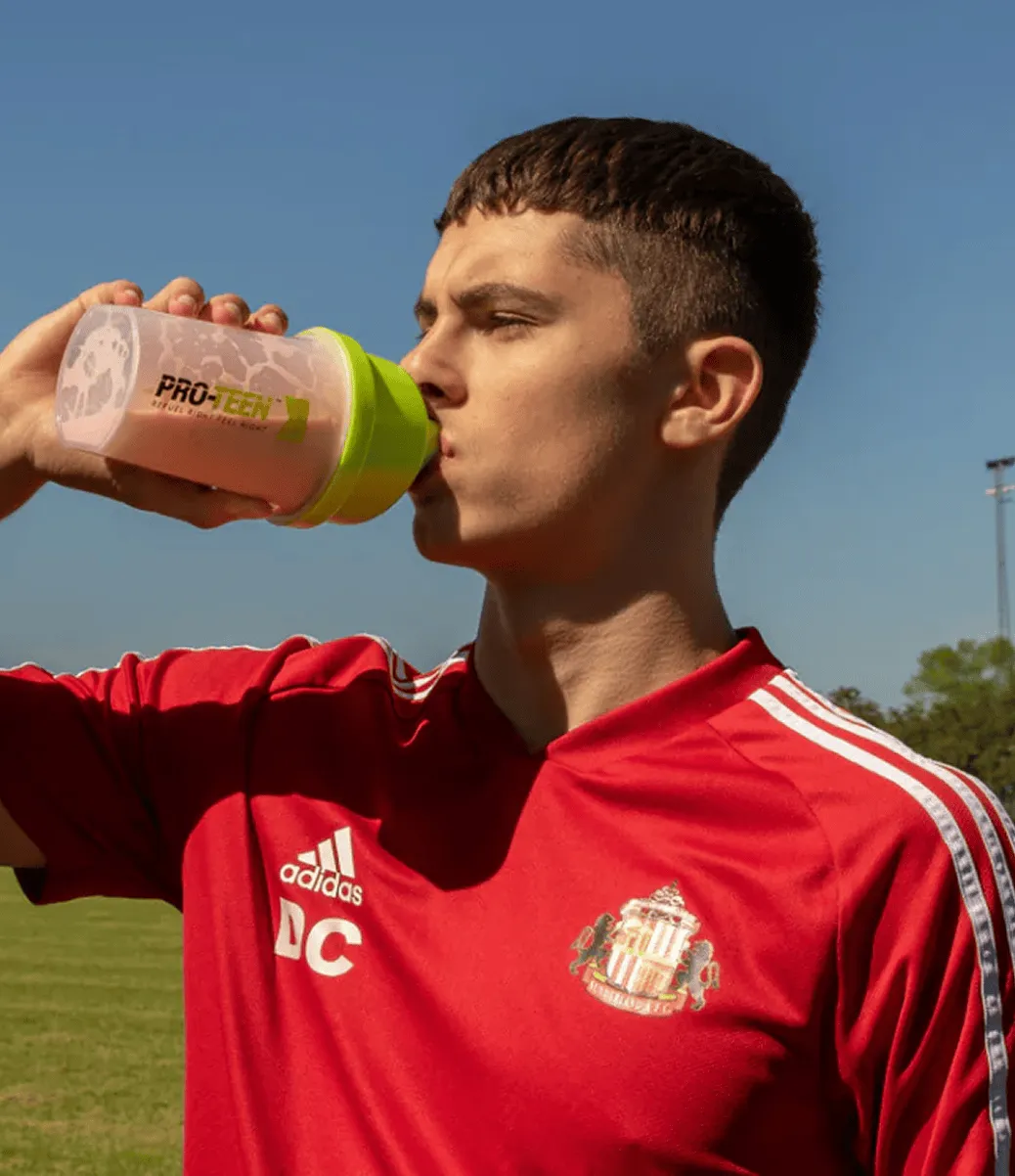 Teen athlete drinking NUTRI-TEEN